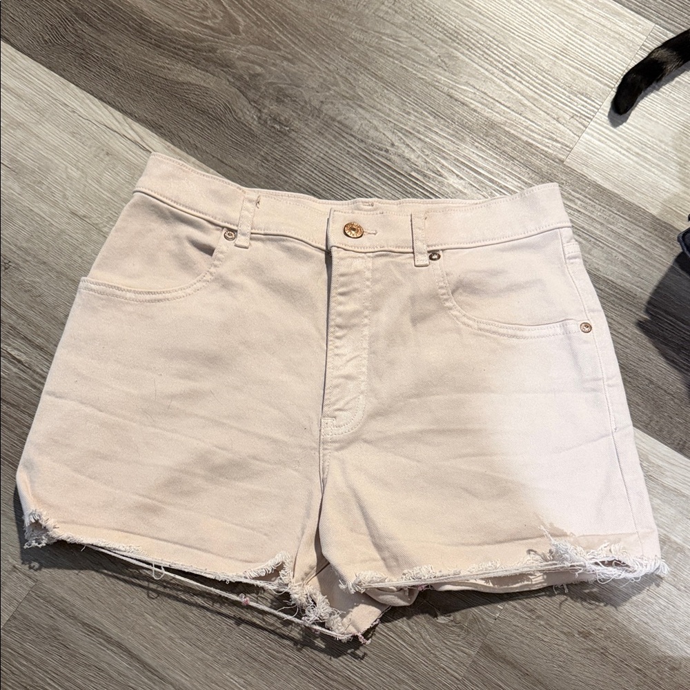 Express super high rise mom shorts light pink size 6
